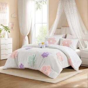 NEW! Intelligent Design 4PC Gracie/Madeline Midweight Comforter Set FULL/QUEEN